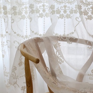 <span class=keywords><strong>Tende</strong></span> Romane Classiche Floreali Bianche per Finestre, <span class=keywords><strong>Tende</strong></span> <span class=keywords><strong>in</strong></span> <span class=keywords><strong>Tulle</strong></span> Ricamate Trasparenti - Product Image 3