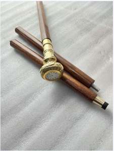 ไม้เท้าทำมือจากไม้เนื้อแข็งขัดเงาสไตล์วินเทจ ของตกแต่งบ้าน ของขวัญลายธรรมชาติ เหมาะสำหรับวันพ่อ งานฝีมือ - Product Image 3