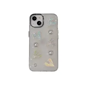 excellent quality glitter wireless charging hand phone accessories back cover case for iphone 11 12 13 14 pro max