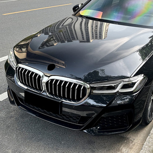 Bmw 5 Series G30 G31 Headlight Eyebrow Stickers Piano Black Carbon Fiber Texture Adhesive Decal Body Modification - Product Image 3