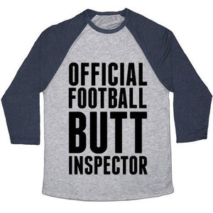 Maglietta da baseball unisex Tri-Blend ufficiale Football Butt Inspector - Product Image 2