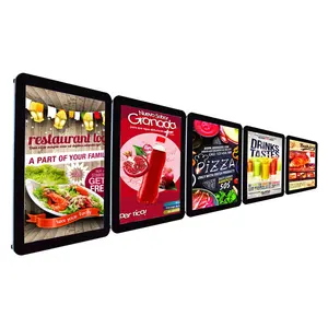 custom backlit restaurant hanging display kitchen electric magnet led menu price sign acrylic board