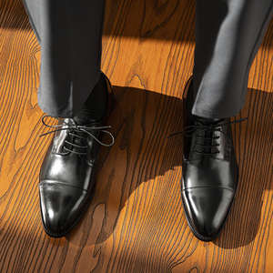 Chaussures habillées en cuir pour hommes avec lacets, chaussures de bureau formelles décontractées, chaussures plates, chaussures Oxford, chaussures de mariage à bout pointu - Product Image 5