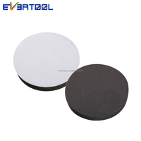 Tampon de polissage en mousse plate noire EVERTOOL avec fixation auto-agrippante pour polisseuse de voiture DA RO