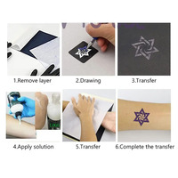 Crema de Transferencia para Plantillas de Tatuajes de 250 ml, Gel para Copiadora Térmica, Extracto de Plantas, Hidratante, para Uso Corporal
