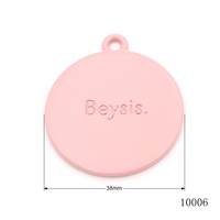 Étiquette en métal avec logo personnalisé, étiquette gravée, breloque ronde en métal pour sac, accessoires pour porte-clés