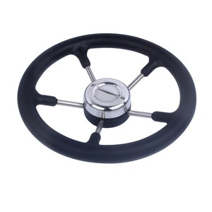 Steering Wheel Boat Marine Steering Control 14 Inch Foam Grip With Ball Head For <b>Yacht</b> Speedboat Fishing Boat - Product Image 1