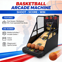 Machine de basket-ball pliable AMA, portable, pour l'intérieur, jeu d'arcade de basket-ball de rue pour parc d'attractions