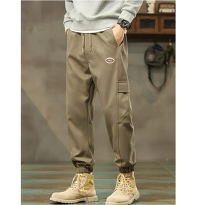 OEM al por mayor de los hombres de talla grande de alto respetuoso con el medio ambiente de algodón Cargo pantalones gimnasio deporte cordón Multi-Bolsillo monos estilo Casual - Product Image 1