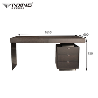 Bureau de travail moderne minimaliste en placage fumé modèle Yinxing 579, durable, avec 3 tiroirs de rangement pour la maison, la salle d'étude, meubles