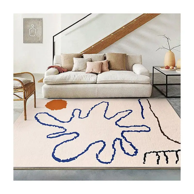 Linee semplici tappeti in finto Cashmere per la decorazione della camera da letto tappeto da comodino tappeto per la casa morbido tappeto grande decorazione tappeti da salotto soggiorno