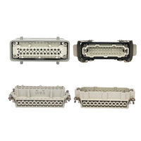 Connecteur Rectangulaire Robuste à Base Haute, 4, 6, 8, 10, 16, 20, 24, 32, 48 Broches, Prise Aviation Étanche 16A, Sortie Latérale Supérieure