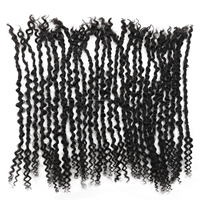 Extensions de Locs Cheveux Humains Afro Crépus Goddess Boho Serrées avec Pointes Bouclées, Vente en Gros, 8-16 Pouces, 0.6 cm