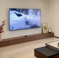 Console TV et bibliothèque en bois massif moderne avec design éco-responsable pour le mobilier de salon