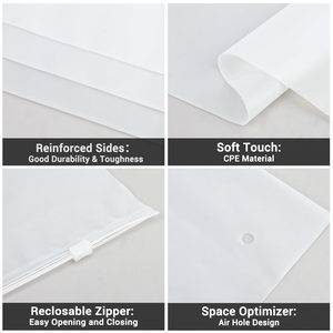 Mẫu miễn phí tùy chỉnh logo Poly bưu phẩm nhanh quần áo nhựa túi trắng mờ mờ Ziplock bao bì nhựa túi cho quần áo - Product Image 6