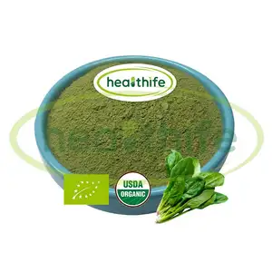 Polvo de jugo de espinaca orgánico vegetal de etiqueta privada OEM de Healthife