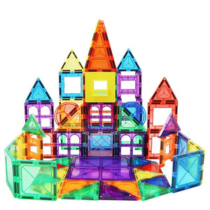 60 pièces de briques magnétiques pas chères en ABS 3+, ensemble de tuiles magnétiques pour enfants, blocs de construction magnétiques <span class=keywords><strong>Playmags</strong></span> - Product Image 2