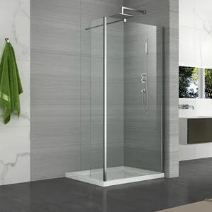 Normal Design European Style Simple High Quality Tempered Glass Shower Screen Walk In Shower Room