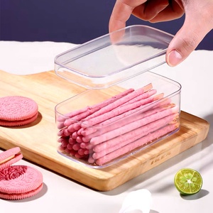 Boîte de rangement carrée en plastique acrylique conteneur PS <span class=keywords><strong>transparent</strong></span> avec couvercle alimentaire chocolat bonbons Biscuit pâtisserie faveur de <span class=keywords><strong>mariage</strong></span> étui cadeau - Product Image 1