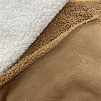 Tissu polaire Sherpa 100% Polyester Spandex, extensible dans les quatre sens, tricoté, à poils courts, épais, vente en gros pour jouet en peluche