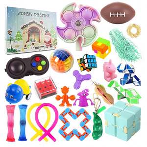 JYTZ0092 Juguetes Antiestrés de Burbujas Grandes, Calendario de Adviento, Llavero, Paquete de Juguetes Antiestrés para Adultos, Funda para Teléfono con Forma de Corazón - Product Image 1