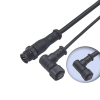 Connecteur d'alimentation étanche IP67 IP68 avec câble à 5 broches et écrou métallique à verrouillage rapide, filetage M12