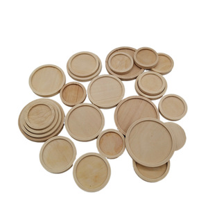 50pcs 2.5-4cm Polished <strong>Wooden</strong> Circular Gemstone Base with <strong>Inlaid</strong> Pendant Base Lovely Love Decorative Model - Product Image 3