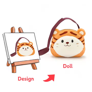 Оптовая продажа, фабрика, низкая цена, OEM ODM, пользовательский плюшевый Кошелек для монет, плюшевый мультяшный кошелек, переносная плюшевая сумка - Product Image 2