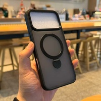 Pour OPPO RENO 16C – Coque de protection minimaliste mate magnétique en TPU+PC avec anneau magnétique, compatible charge sans fil, anti-jaunissement et antichoc