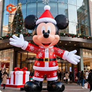 Décoration d'événement de festival <span class=keywords><strong>Mickey</strong></span> Mouse <span class=keywords><strong>gonflable</strong></span> avec chapeau de Noël Conception personnalisée Personnage <span class=keywords><strong>gonflable</strong></span> <span class=keywords><strong>Mickey</strong></span> Mouse Dessin animé - Product Image 3