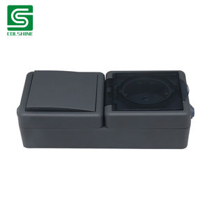 Interruptor y enchufe de pared impermeables de 1 banda y 1 vía para luz de jardín al aire libre - Product Image 4