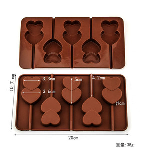 DIY Chocolate <b>Silicone</b> Lollipop Molds Flexible Non Toxic Reusable Food Safe For Home <b>Baking</b> Cake Decorating - Product Image 4