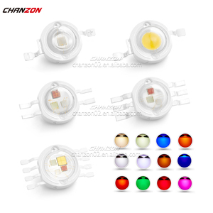 1W 3W 5W Chip de luz <span class=keywords><strong>LED</strong></span> de alta potencia Blanco cálido frío Rojo Verde Azul Amarillo Rosa Naranja Ámbar Cian RGB RGBW UV IR SMD COB Lámpara Bead - Product Image 1