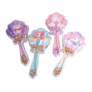 OT Elling Lovely, reative ranransparent Hell Hape Air Rush ITH equequines o irirls stustom atteratlin etangling Hairbrush - Product Image 1