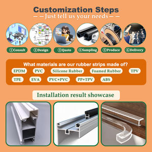MIKANGWANG Bande de caoutchouc <span class=keywords><strong>PVC</strong></span>-B pour moustiquaire fixe, joint solide et creux, dureté 65-70 Shore-A, pour usage en mobilier - Product Image 6