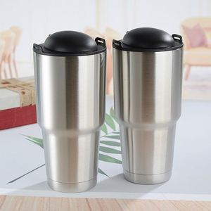 Gobelet isotherme en acier inoxydable de 30 oz avec couvercle à paille rabattable, tasse de voyage à double paroi sous vide, tasse de voiture anti-fuite - Product Image 6