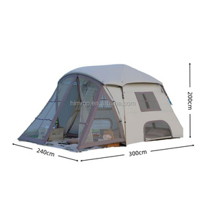 Tente tunnel d'extérieur double couche pour 5-6 personnes, installation rapide, tente tunnel familiale avec vestibule - Product Image 2