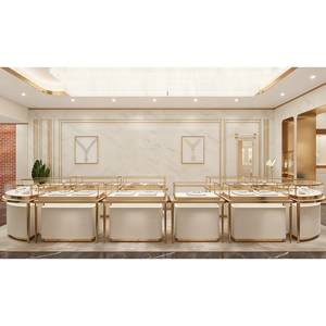 Chất lượng cao Cửa hàng đồ trang sức thiết kế Tempered Glass tủ trưng bày với LED chiếu sáng đảo đồ trang sức showroom đồ nội thất - Product Image 4