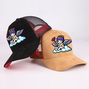 หมวกเบสบอลแบบตาข่าย 5 ชิ้น ทรงโค้งสำเร็จรูป พร้อมปักโลโก้ลายทาง แฟชั่นสำหรับกิจกรรมกลางแจ้ง ขายส่ง - Product Image 4