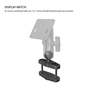 VINmounts Heavy Duty Aluminum <b>Square</b> Post Clamp Base with 1.5" Rubber Ball for Posts ≤2.7" Wide VIN-CD-CCBZ-1.5" - Product Image 5