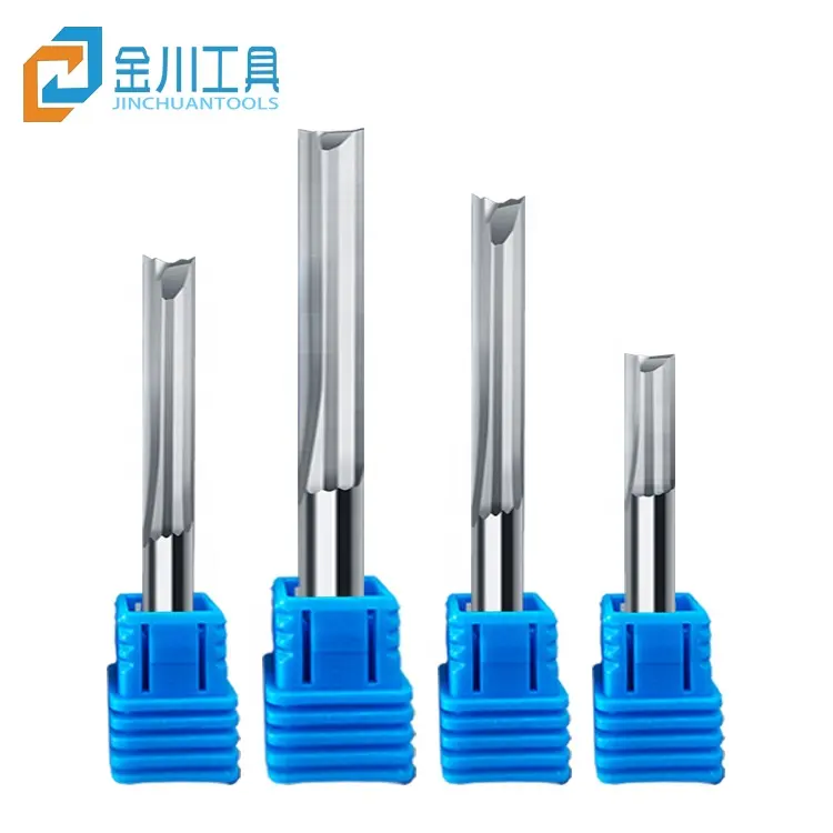 Jinchuan 6mm 8mm shank two Flutes Straight Router Bits for Wood CNC Straight Engraving Cutters End Mill Tools milling cutter
