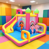 NOCO Maison de jeux gonflable multifonctionnelle pour usage domestique avec toboggan et piscine