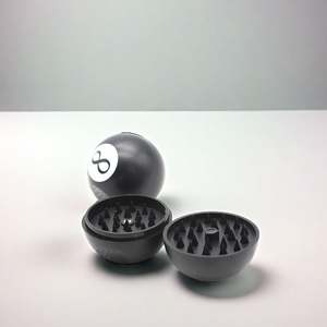 Accessoires pour fumeurs CANNA, brosse à tabac, design tendance, noir, forme de billard à huit, broyeur à herbes en plastique - Product Image 5