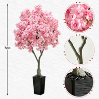 Großer Künstlicher Kirschblütenbaum Rosa Sakura-Baum für Hochzeitsdekoration Heim-Party-Deko Künstlicher Blumenbaum
