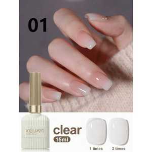Vernis à ongles gel blanc laiteux Xeijayi 15ml, hydratant, gel UV pour usage professionnel en salon - Product Image 3