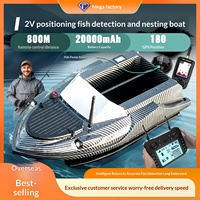 Bateau à appâts de pêche à la carpe V080 800M 3KG 180 points GPS, retour automatique, sonar, 12V, haute vitesse, en alliage et ABS, 2 heures d'autonomie