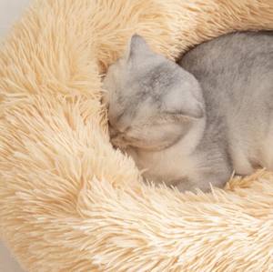 Cama de animais redonda 50cm, outono inverno sofá calmante calmante animal de estimação gato - Product Image 6