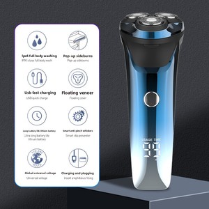 Rasoio Elettrico Ricaricabile da Uomo con Display LCD, <span class=keywords><strong>Regolabarba</strong></span> Senza Fili per Uso Asciutto e Bagnato con Lama Flottante, Impermeabile IPX6 - Product Image 2