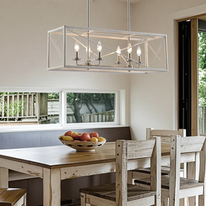 Lustre carré en acier moderne <span class=keywords><strong>de</strong></span> luxe OEM ODM E12, style rétro moderne pour restaurant, maison, villa, bar, comptoir, table à manger - Product Image 2