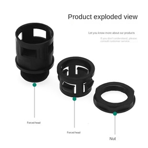 ขั้วต่อท่อร้อยสายไฟกันน้ำสีดำสำหรับท่อลูกฟูกข้อต่อท่อแบบสวมเร็วทำจากพลาสติก ABS ที่ทนทาน - Product Image 3